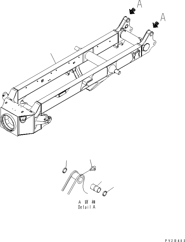 REAR FRAME ASS'Y 56B-46-10200 KOMATSU