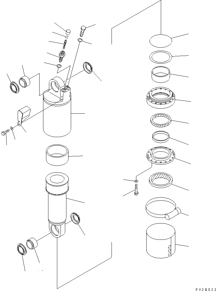 CYLINDER ASS'Y,SUSPENSION 56B-50-13002 KOMATSU