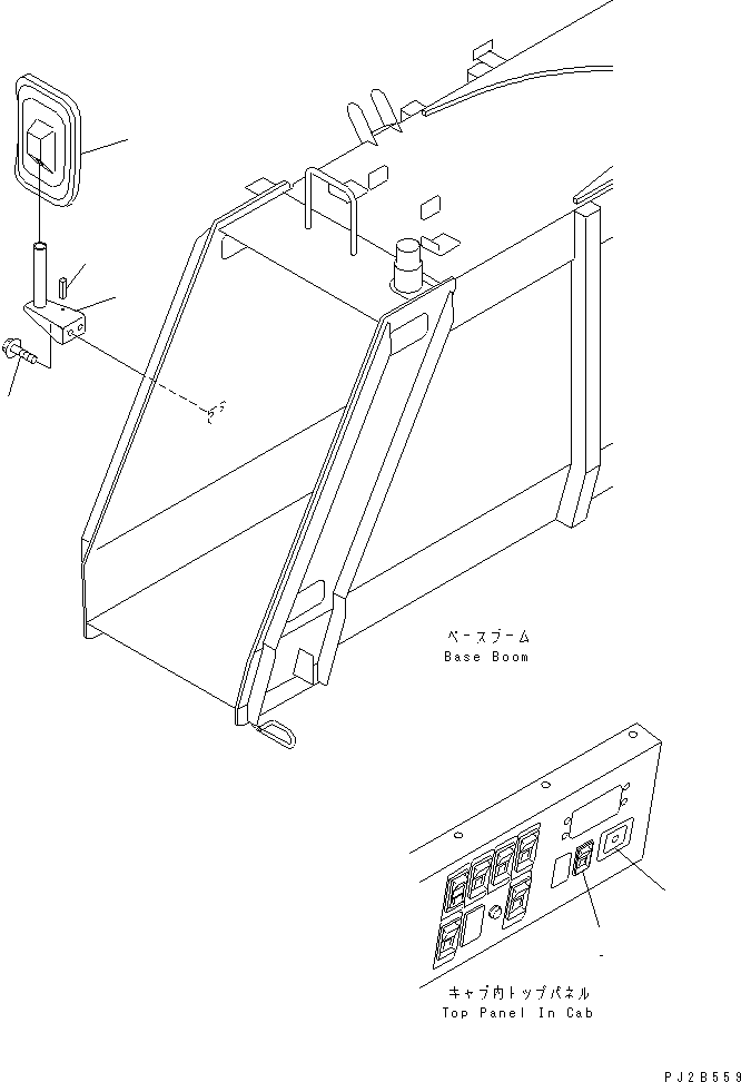 MIRROR,BOOM 23W-P78-1110 KOMATSU
