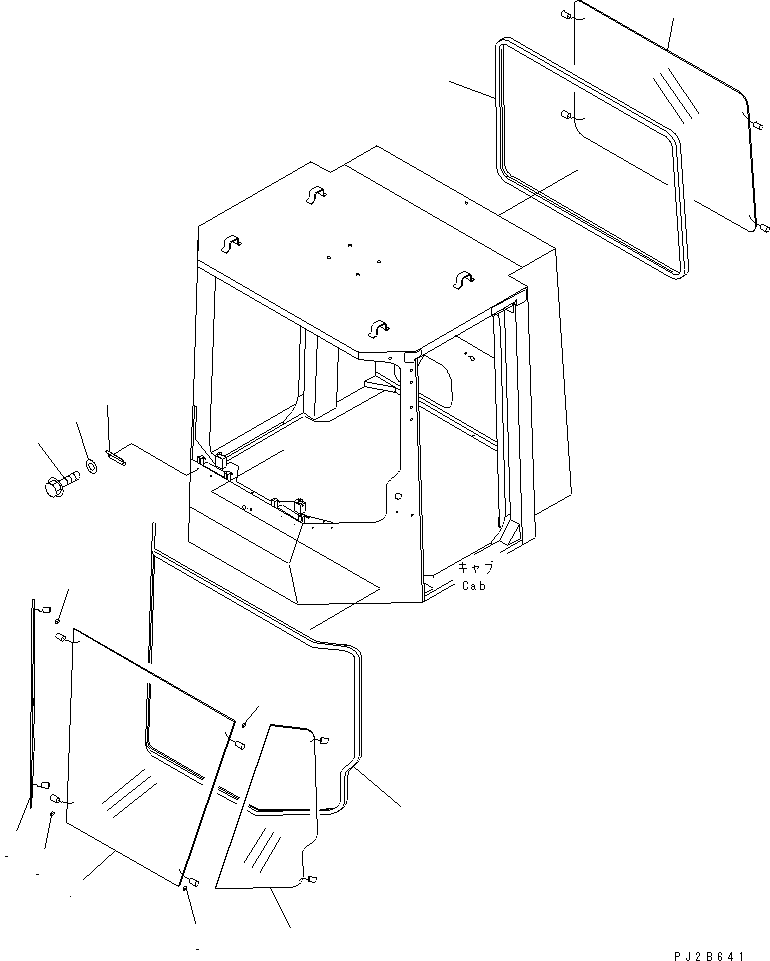 CAB ASS'Y,(FOR HEATED GLASS) 42C-954-1011 KOMATSU