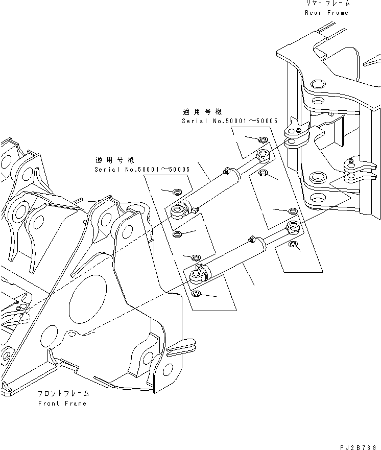 CYLINDER ASS'Y,STEERING, R.H. (707-00-07D30) KOMATSU