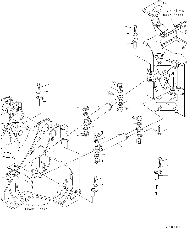 CYLINDER ASS'Y,STEERING (707-00-03861) KOMATSU