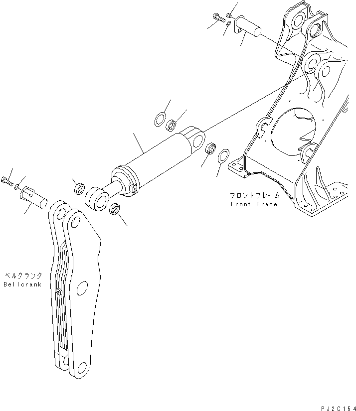 CYLINDER ASS'Y,DUMP (707-01-02641) KOMATSU