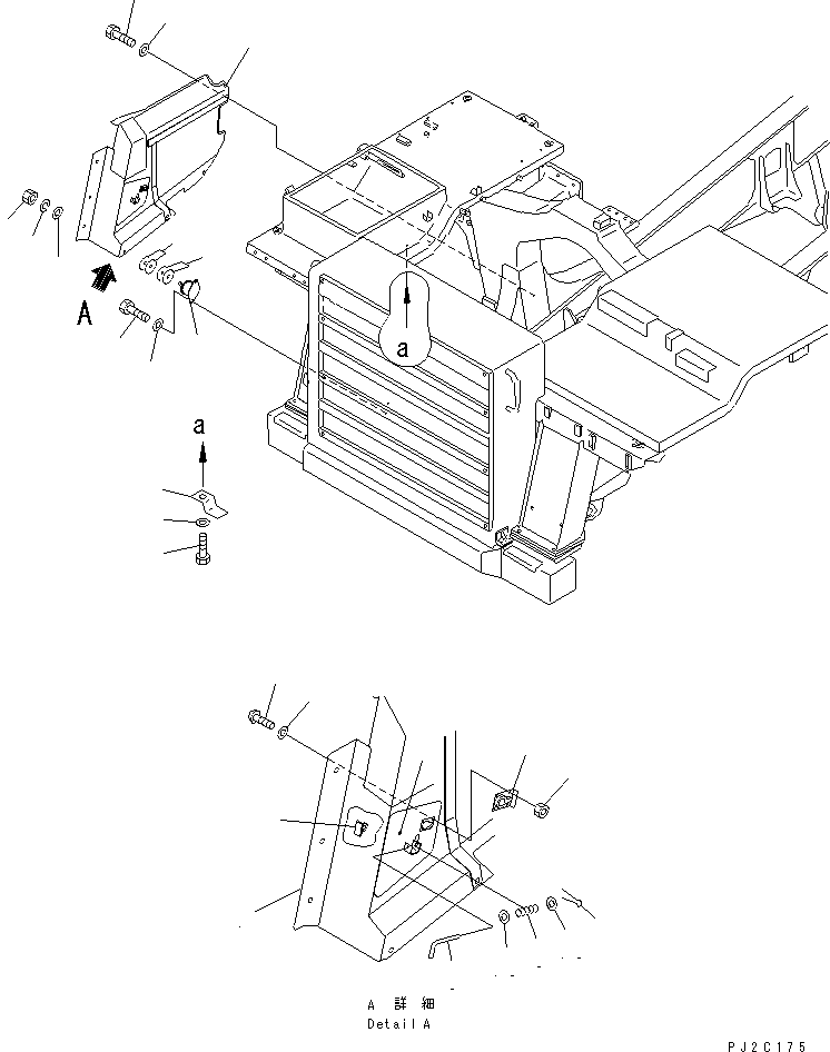 COVER ASS'Y,R.H. 566-89-6C562 KOMATSU
