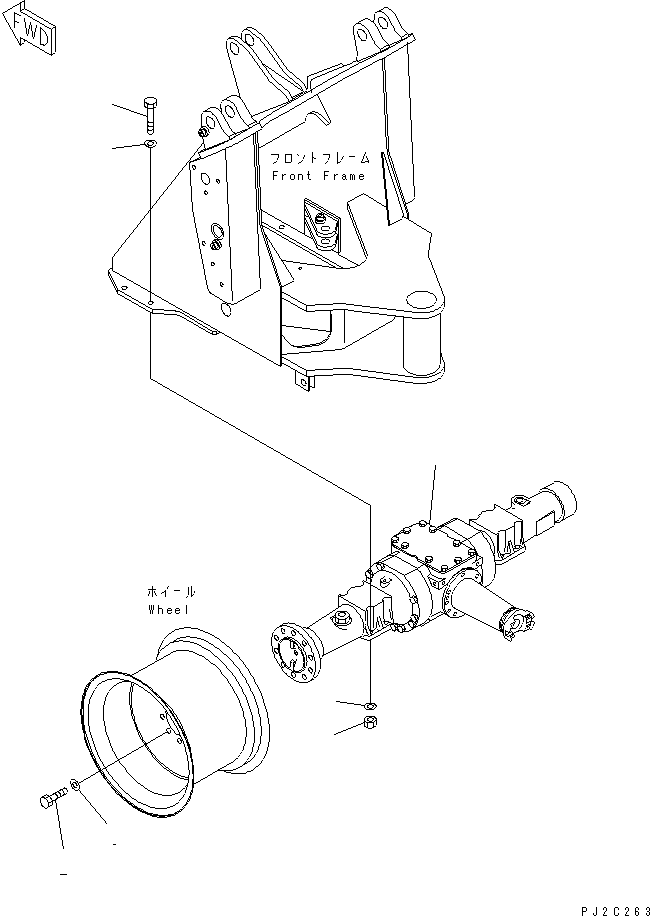 AXLE ASS'Y,FRONT (415-22-20001) KOMATSU