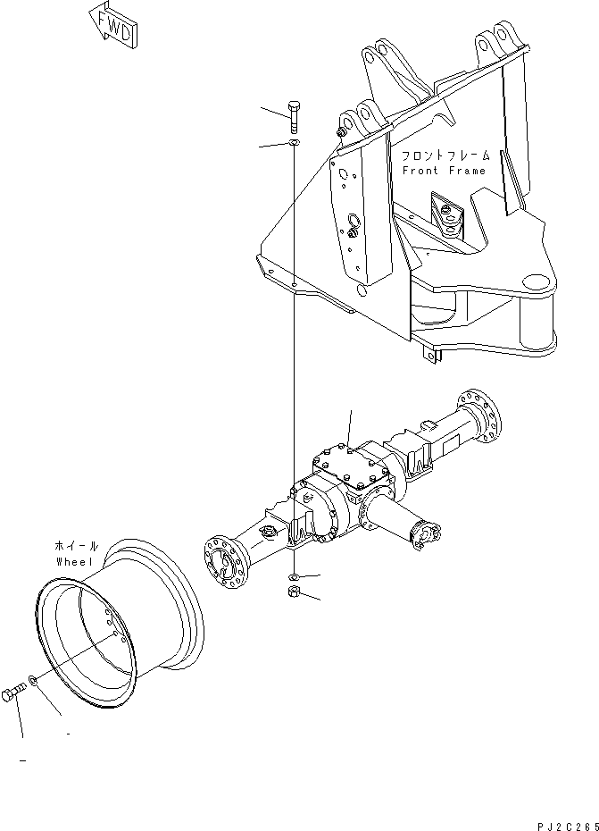 AXLE,FRONT (415-22-21002) KOMATSU