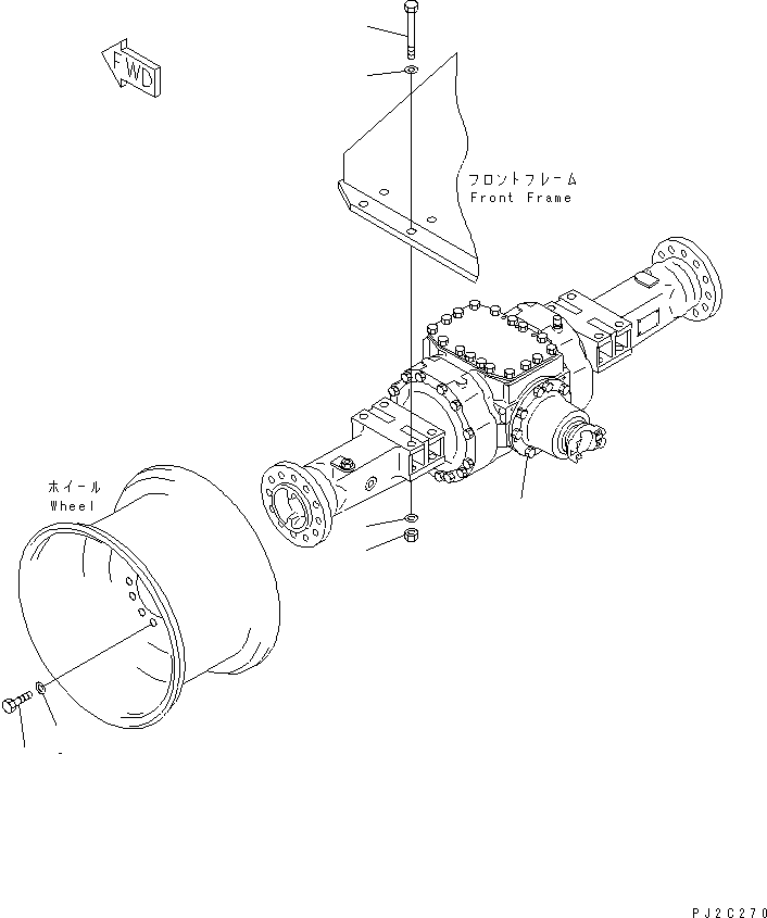AXLE ASS'Y,FRONT (\0\418-22-20010) KOMATSU
