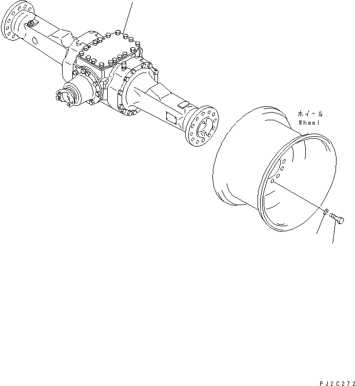 AXLE ASS'Y,REAR (\0\418-23-20000) KOMATSU
