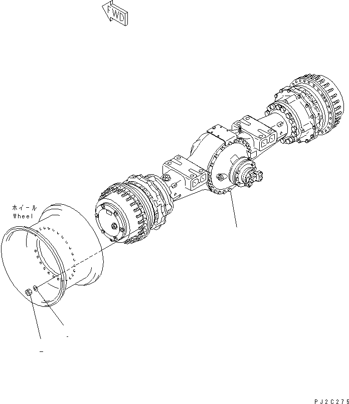 AXLE ASS'Y,FRONT (424-22-20001) KOMATSU