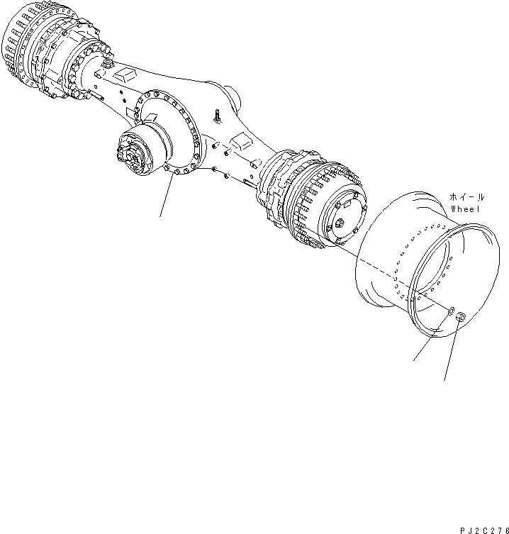 AXLE ASS'Y,REAR (424-23-20001) KOMATSU