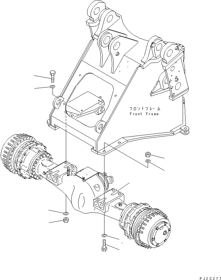 AXLE ASS'Y,FRONT (421-22-20001) KOMATSU