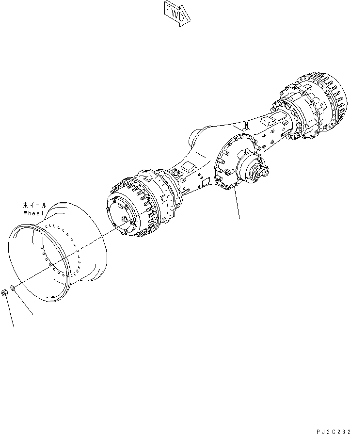 AXLE ASS'Y,REAR (41K-23-20000) KOMATSU