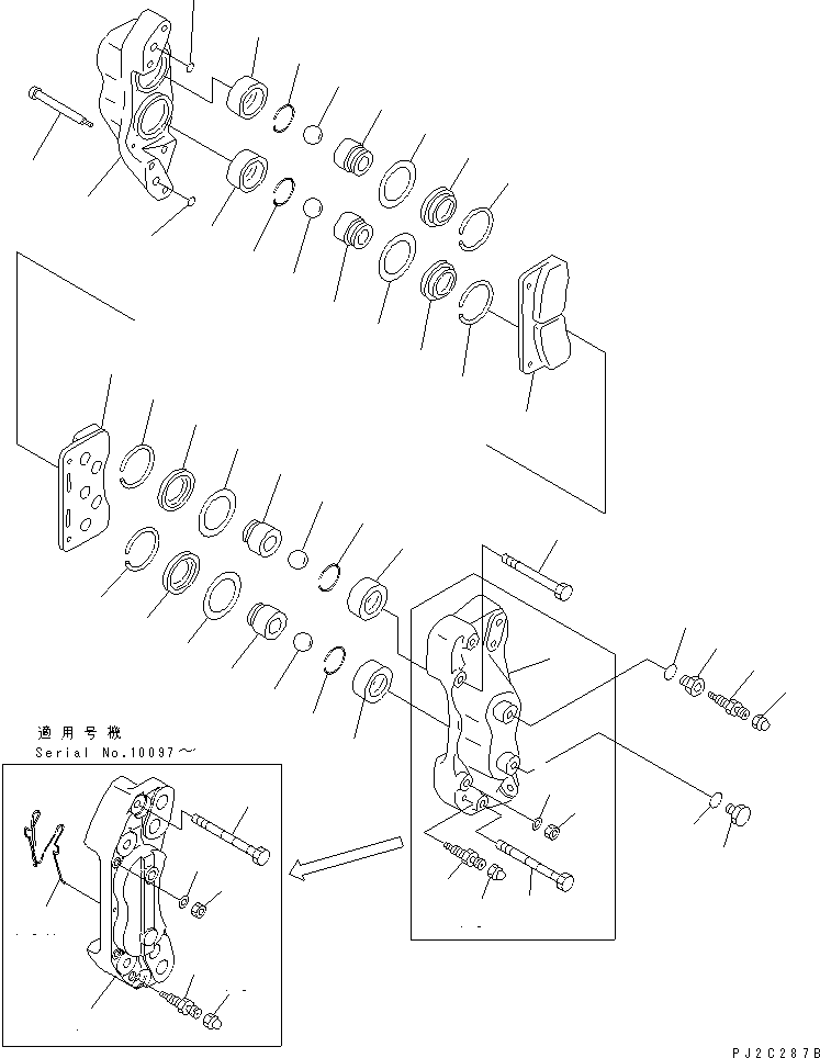 BRAKE ASS'Y,(R.H.) 20G-32-21701 KOMATSU