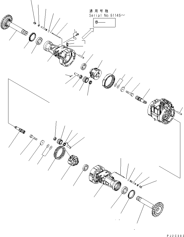 SHAFT,AXLE 423-22-32461 KOMATSU