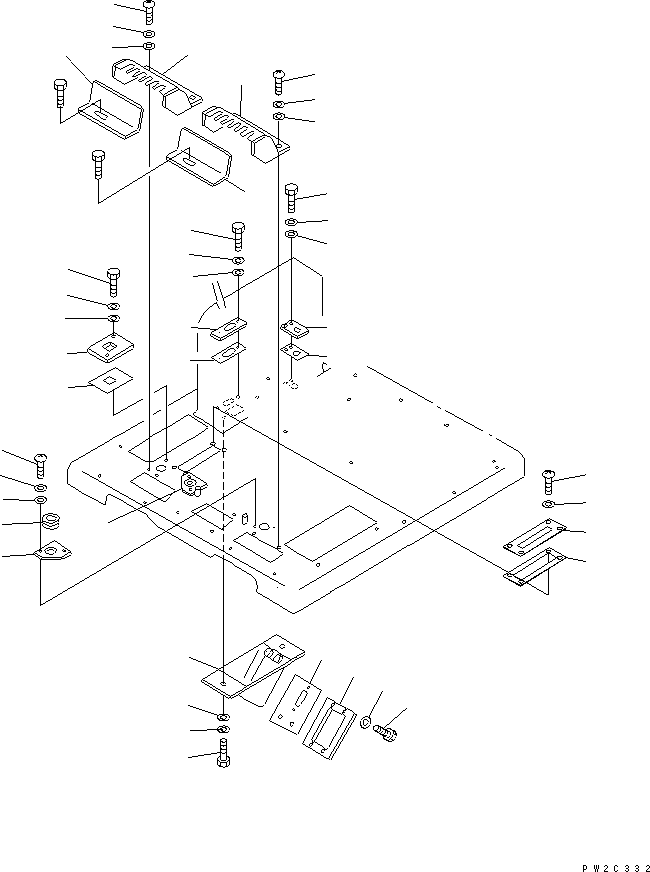 COVER B GROUP (\8\23B-54-X4121) KOMATSU