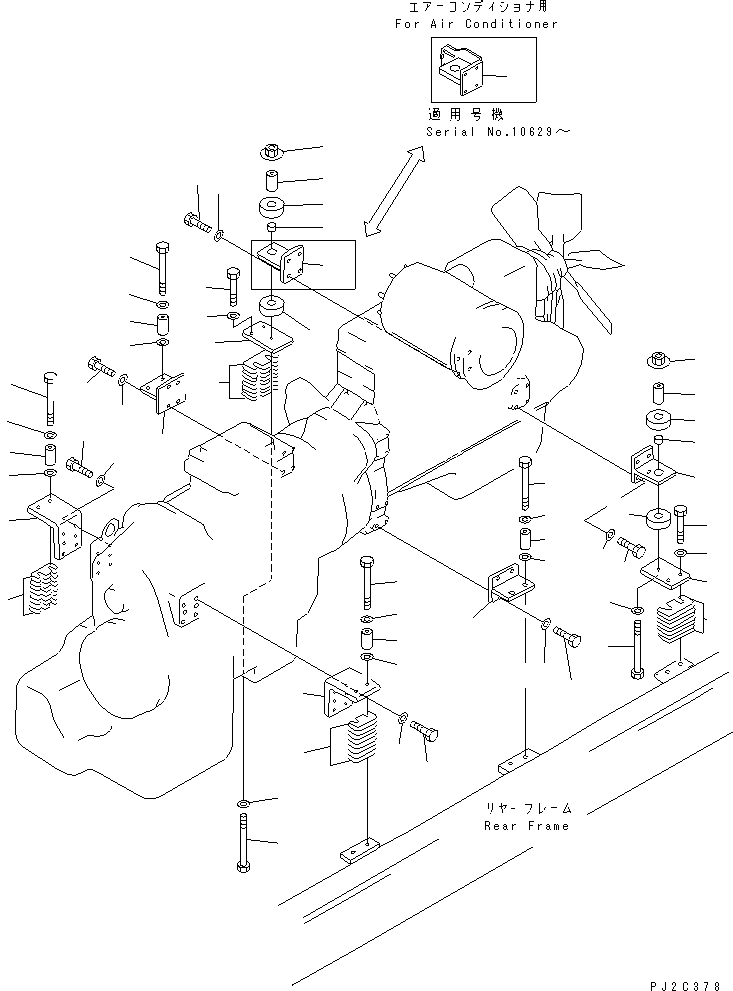 BRACKET,(FOR AIR CONDITIONER) 23A-809-2330 KOMATSU