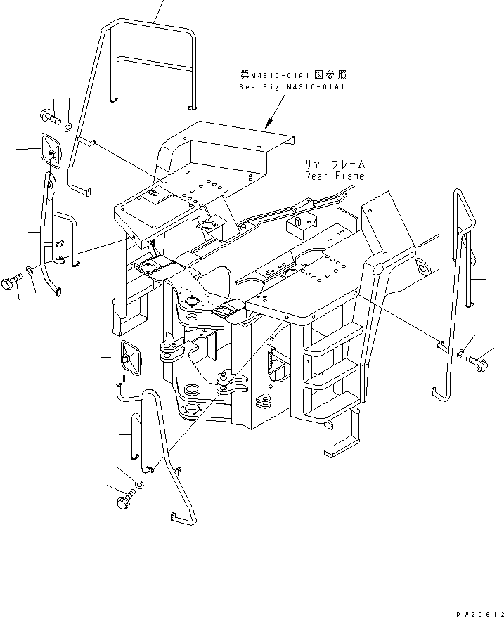 HANDRAIL,FRONT L.H. 425-V33-2131 KOMATSU