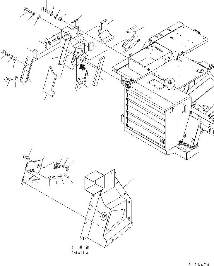 COVER ASS'Y,R.H. 566-89-6G700 KOMATSU
