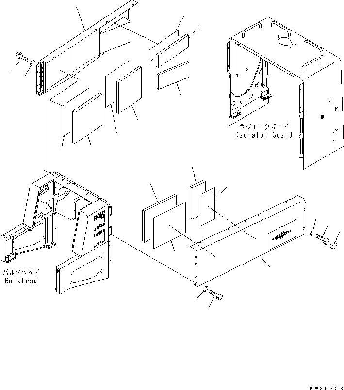 HOOD,SIDE R.H. 426-Z84-2680 KOMATSU