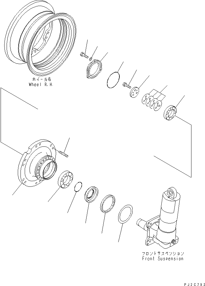 FRONT AXLE ASS'Y \0\567-27-71001 KOMATSU