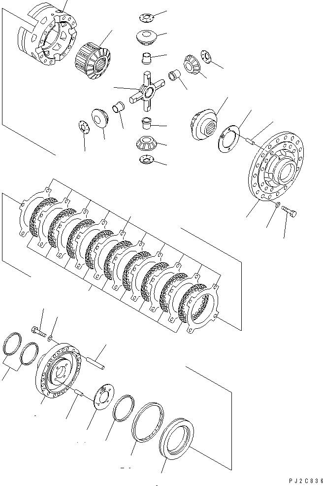 DIFFERENTIAL ASS'Y,FRONT (56C-27-11001) KOMATSU