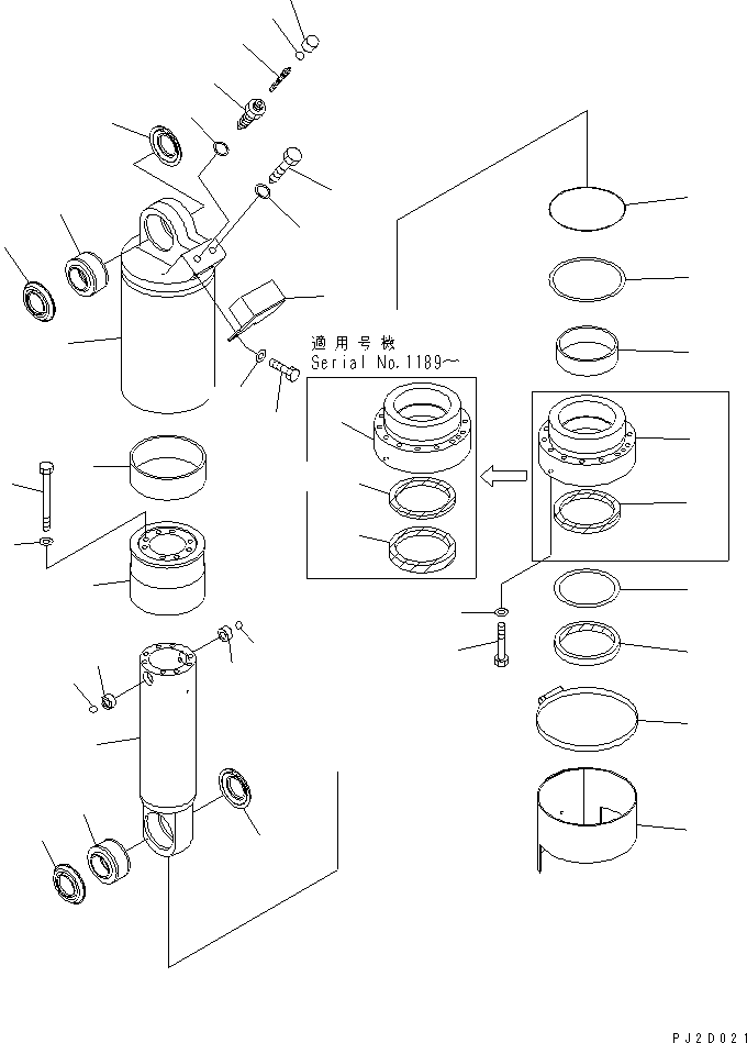 CYLINDER ASS'Y,SUSPENSION \0\56D-50-13002 KOMATSU