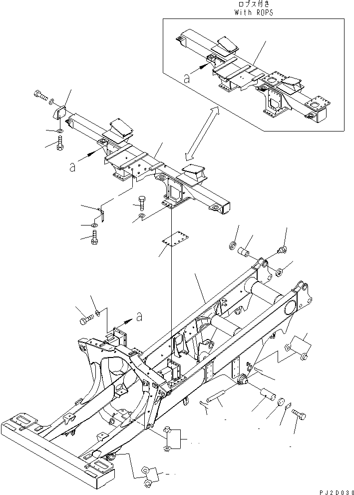 MAIN FRAME ASS'Y,(LOW NOISE SPEC.) 566-89-6F600 KOMATSU