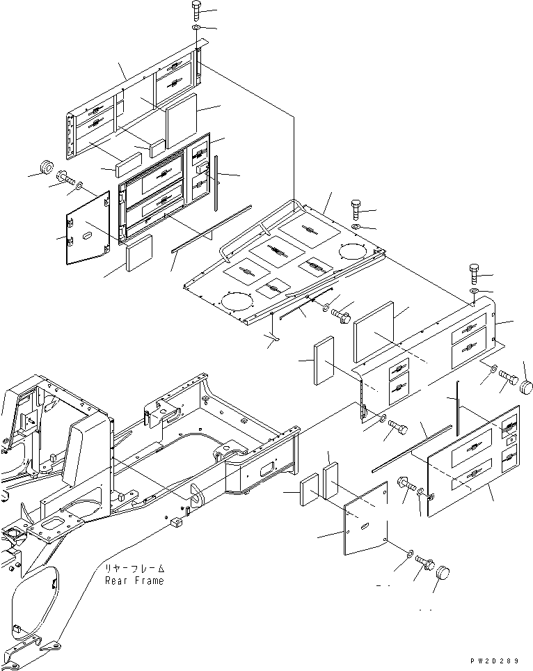HOOD,R.H. 426-54-21253 KOMATSU