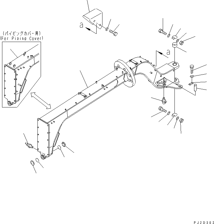 FRAME,FRONT (FOR PIPING COVER) 23B-46-12880 KOMATSU