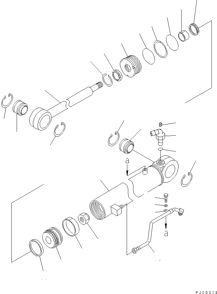 Цилиндр в сборе 23B-63-X1370 KOMATSU