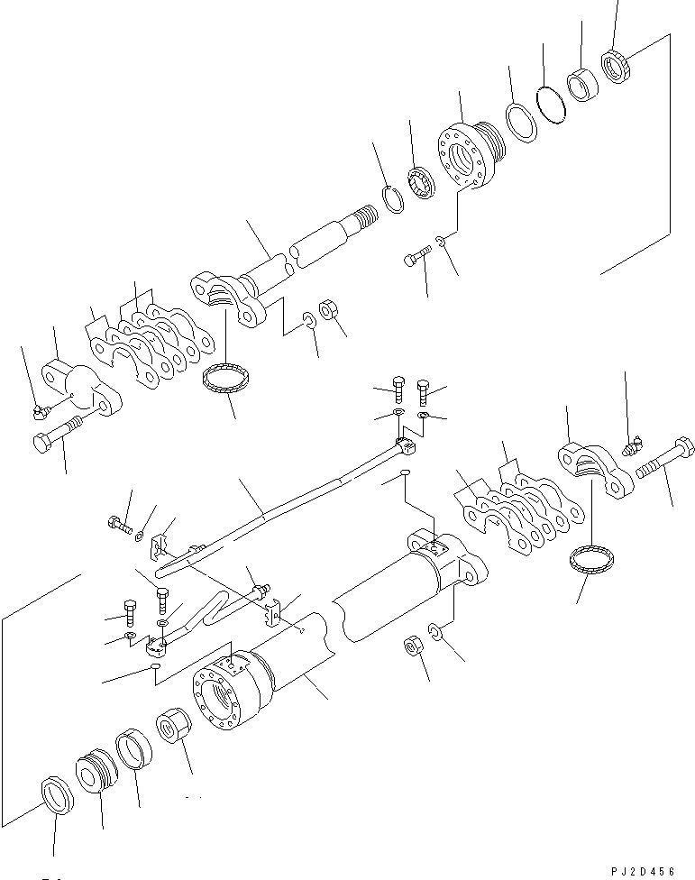 SERVICE KIT,DRAWBAR SIDE SHIFT CYLINDER 707-98-35280 KOMATSU