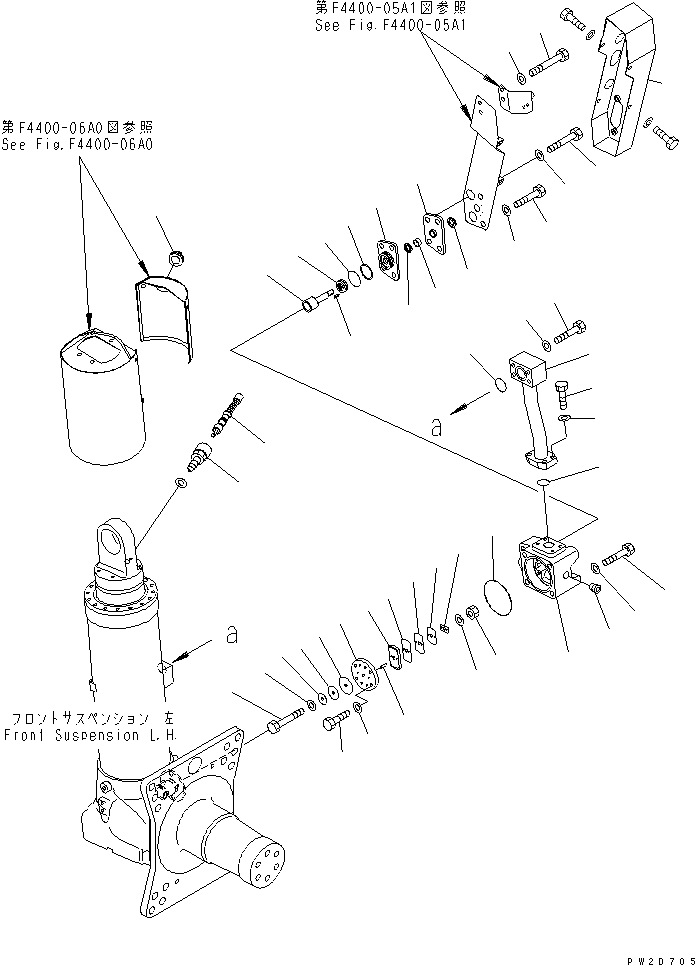 CYLINDER ASS'Y,AUTO SUSPENSION+PAYLOAD METER 569-50-8T101 KOMATSU