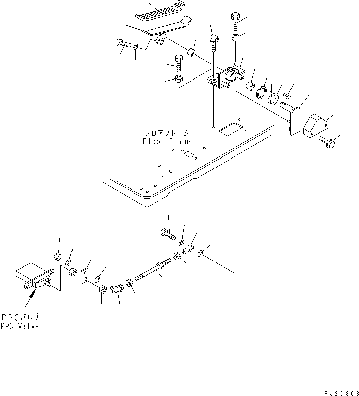 JOINT,BALL, L.H. THREAD 04256-50820 KOMATSU