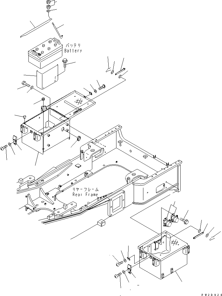BATTERY BOX,L.H. 41E-S14-2460 KOMATSU