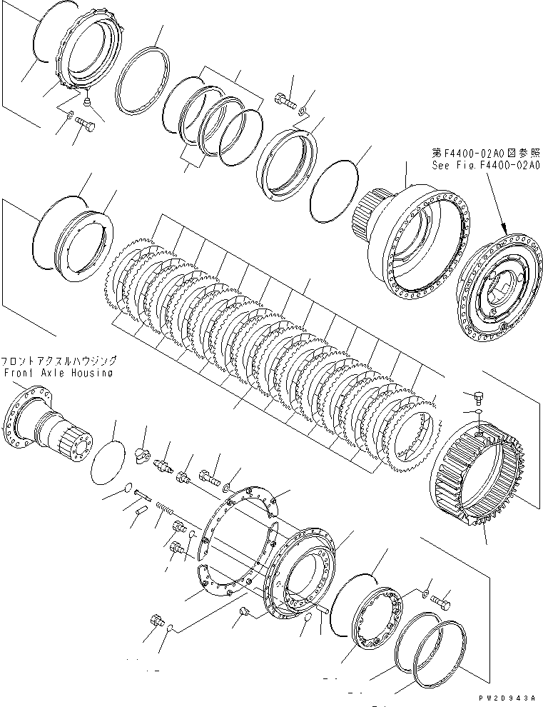 FRONT AXLE ASS'Y 426-22-20100 KOMATSU