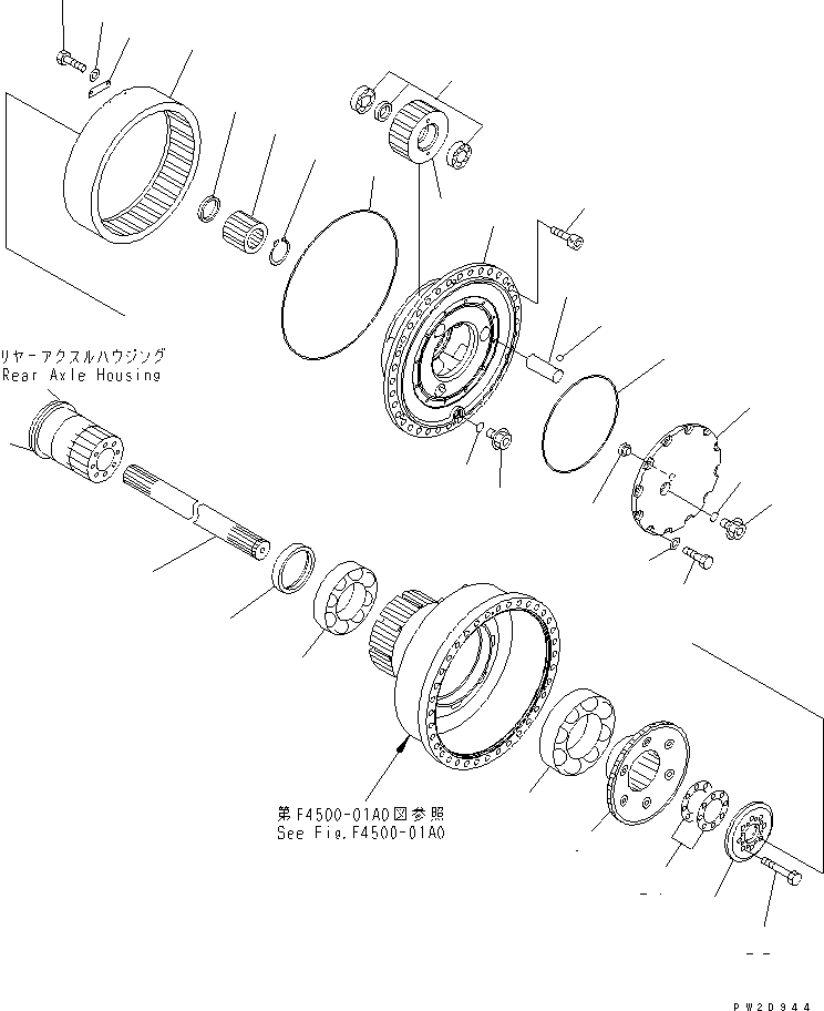 FRONT AXLE ASS'Y (426-23-20100) KOMATSU