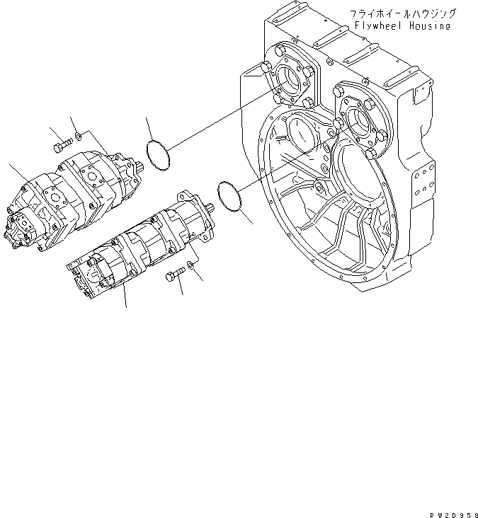 PUMP ASS'Y,(SAR125+125+100) (705-56-36030) KOMATSU