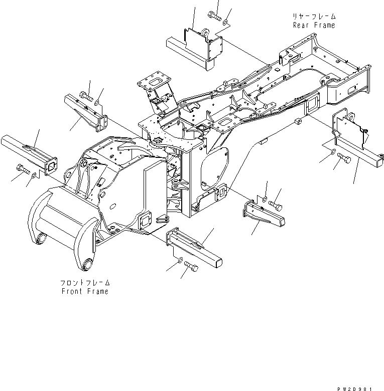 BAR,L.H. 41E-S14-2550 KOMATSU