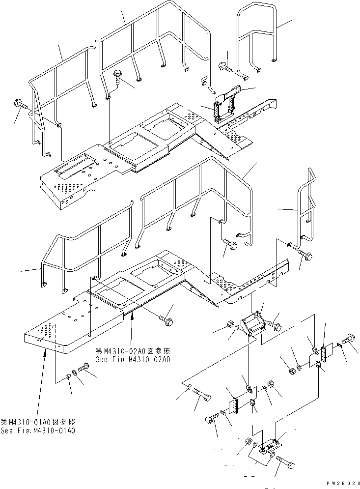 HANDRAIL,L.H. 41E-S14-2710 KOMATSU
