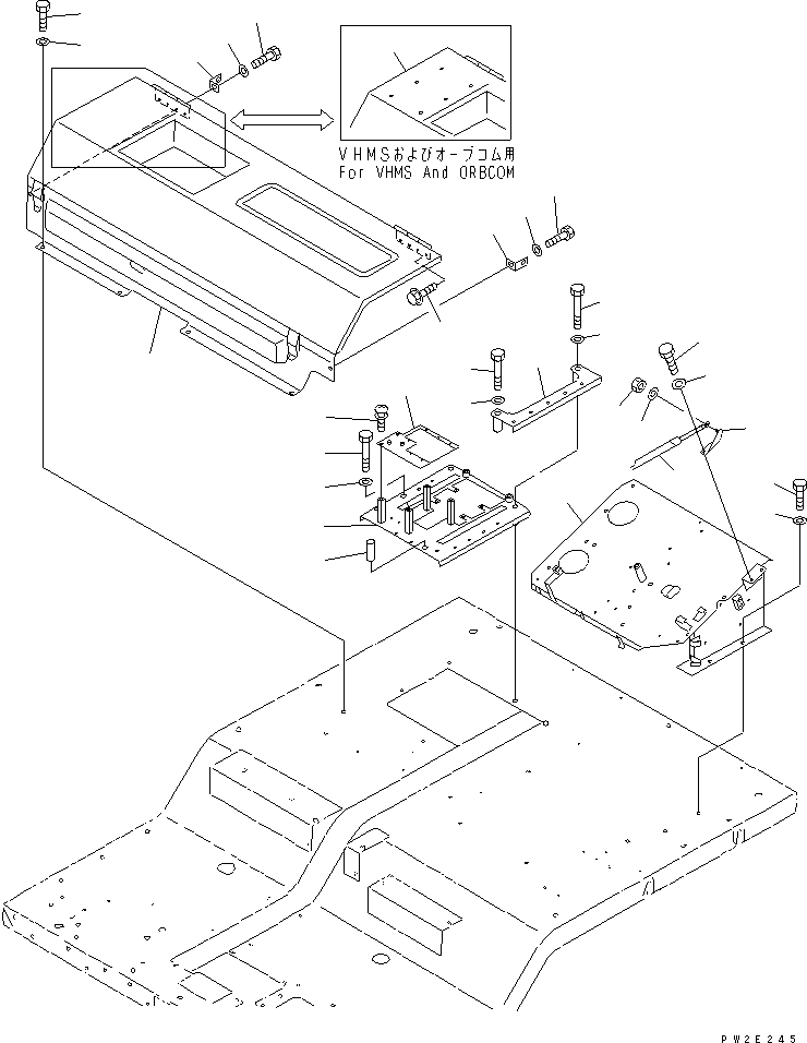 COVER ASS'Y,(WITH VHMS AND ORBCOM) 561-97-62370 KOMATSU
