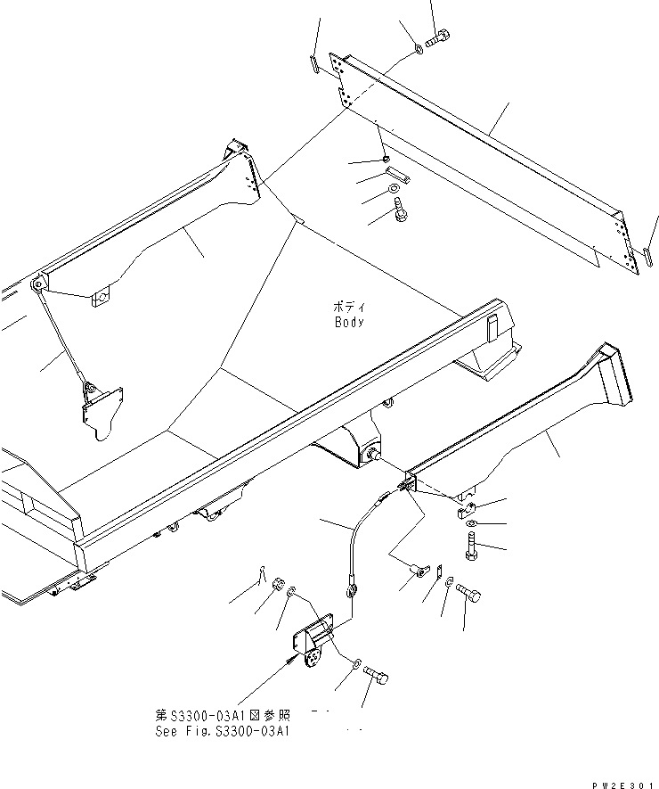GATE,REAR 56B-83-14130 KOMATSU
