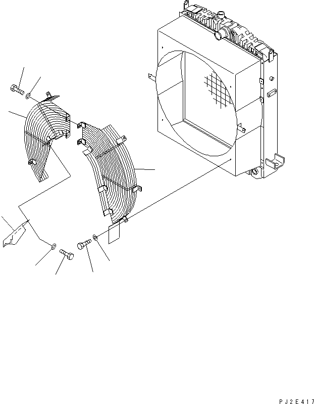 GUARD,FAN, L.H. 23A-03-33310 KOMATSU