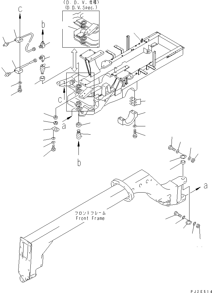 REAR FRAME,(D.D.V. SPEC.) 234-60-72441 KOMATSU