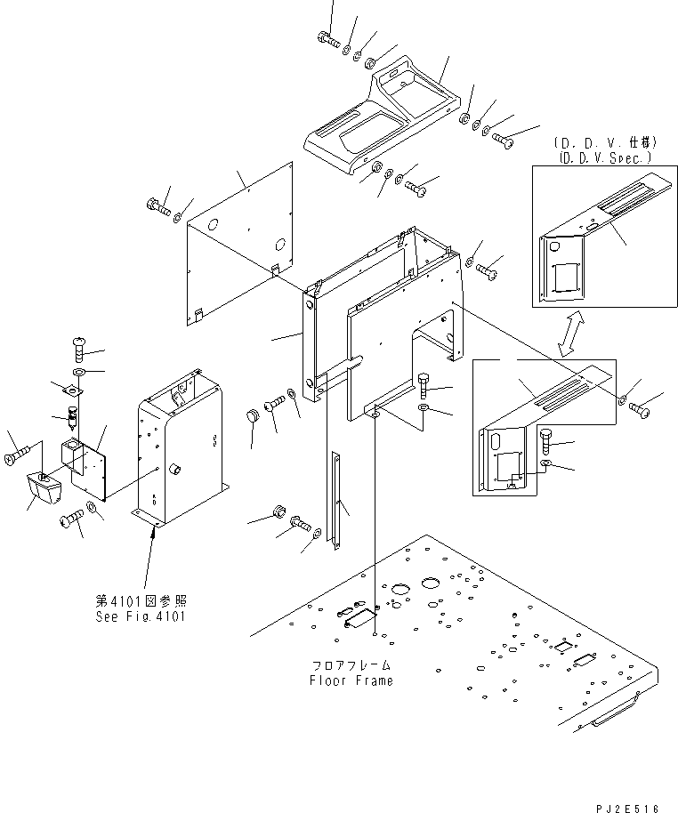 BOX,(D.D.V. SPEC) 234-60-72390 KOMATSU