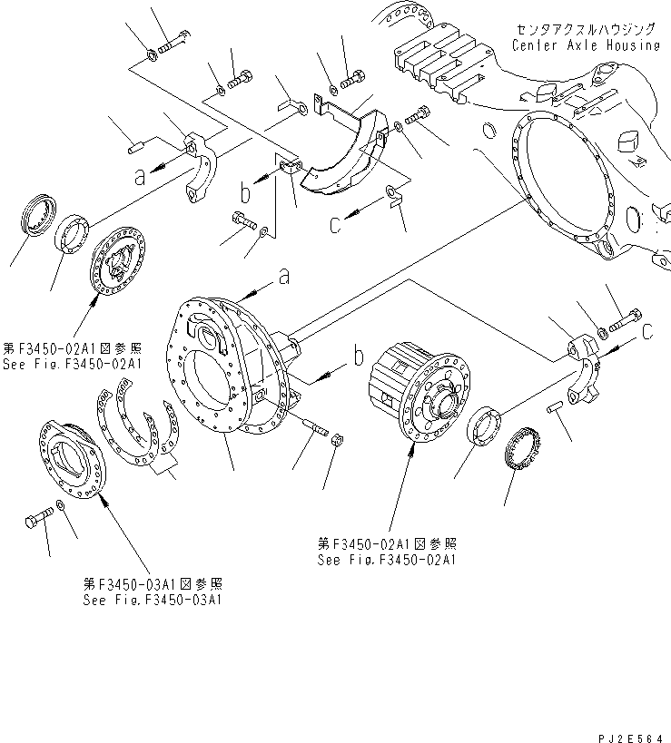 CENTER AXLE ASS'Y,(-40ßC) 56C-23-19002 KOMATSU