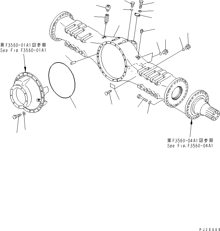 AXLE ASS'Y,REAR (L.S.D.) (56B-22-10052) KOMATSU