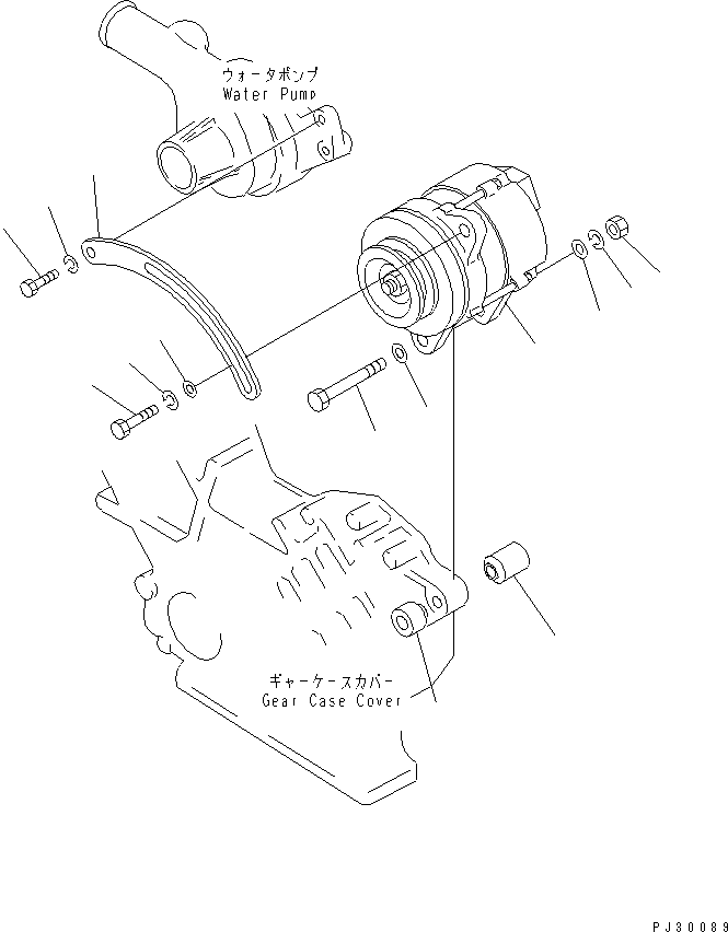 ALTERNATOR A. (25A),(SEE FIG.0641) \0\600-821-5580 KOMATSU