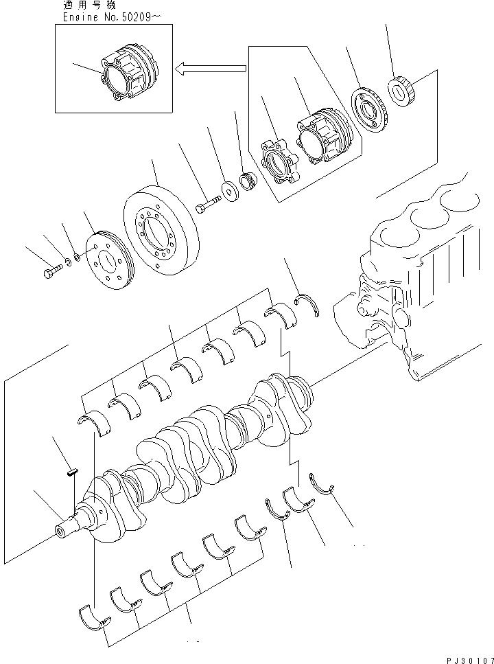 CRANKSHAFT ASS'Y 6138-31-1010 KOMATSU