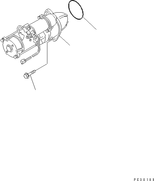 STARTING MOTOR ASS'Y,(2.8KW) (SEE FIG.0662) (600-813-4440) KOMATSU