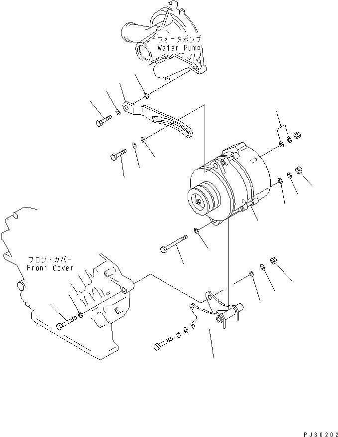 ALTERNATOR A. (50A),(SEE FIG.0643) (\0\600-821-8940) KOMATSU